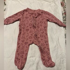 Pink Floral Kids One Piece